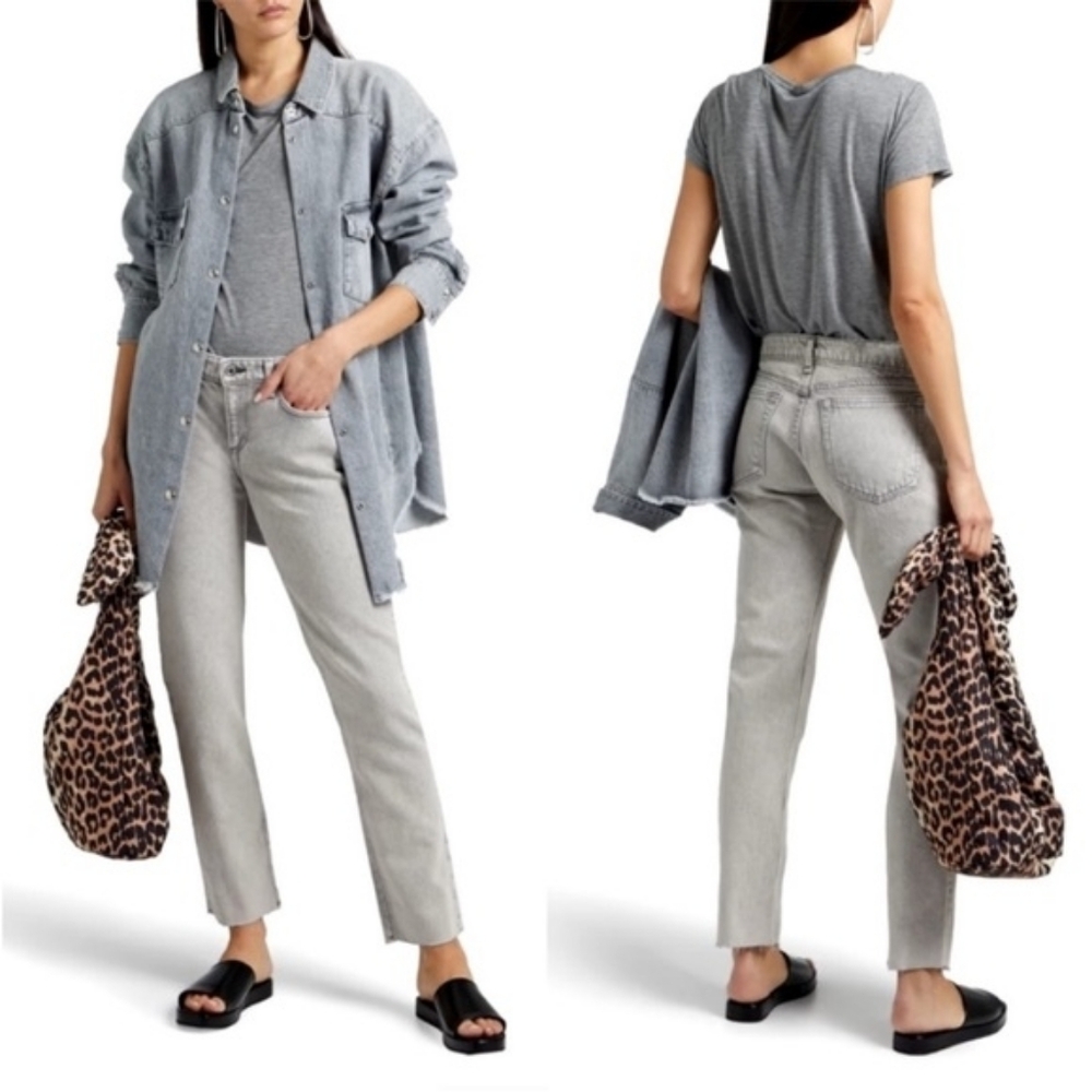 rag & bone Light Gray Boyfriend Jeans
